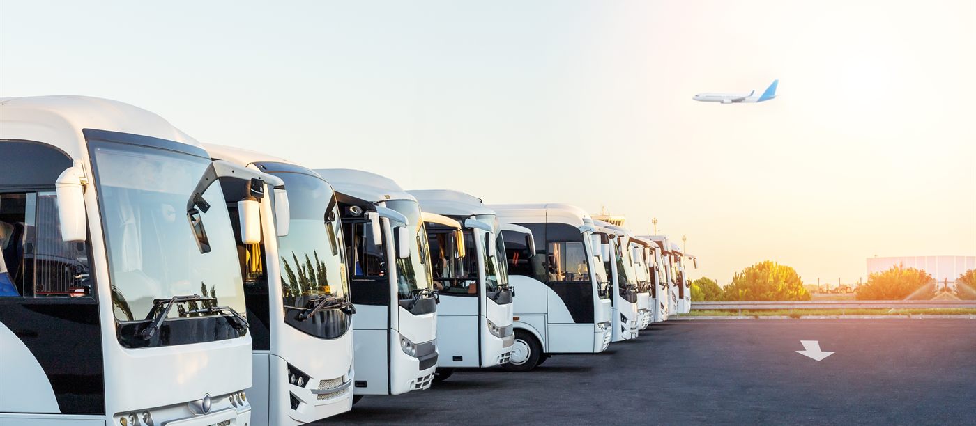 Coaches ready for a day trip